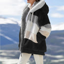 Oversized Jacket for Women Coat 2025 Autumn Winter Warm Plush Pocket Hooded Streetwear Loose Lady Zipper Cashmere Outerwear Coat