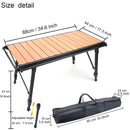 Portable Camping Folding Removable Wood Table Gas Stove