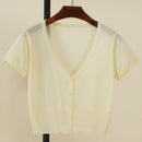 Outerwear Jerseys Summer Cardigan Women Cropped Blouse