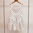 traf 2025 woman suspender skirt satin polka dot print corset sexy ladies dress y2k clothes New high quality party mini skirt bra