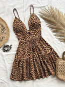 Women Sleeveless Backless Mini Dress