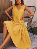 Long Loose Ruffle Dress