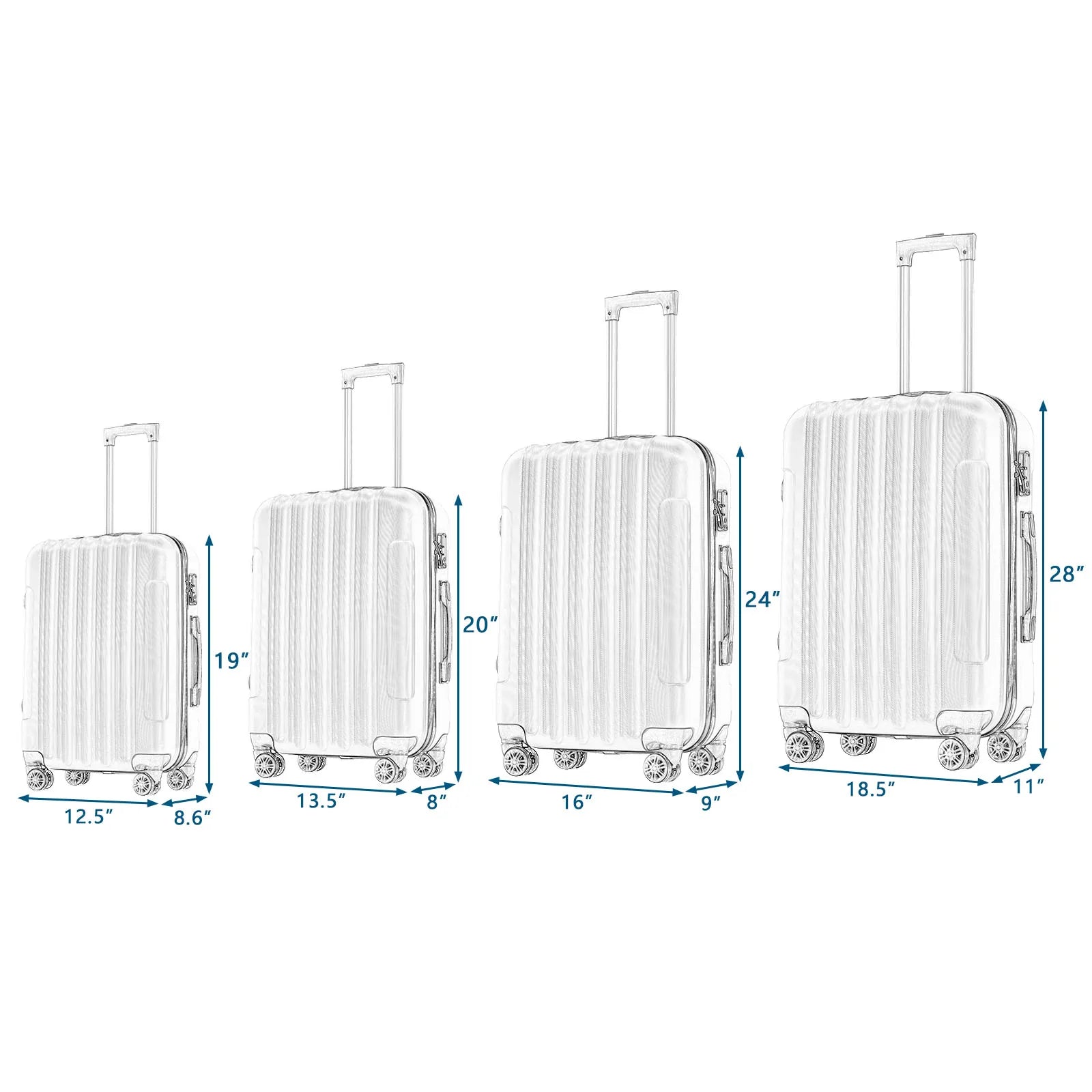 4 Piece Luggage Set