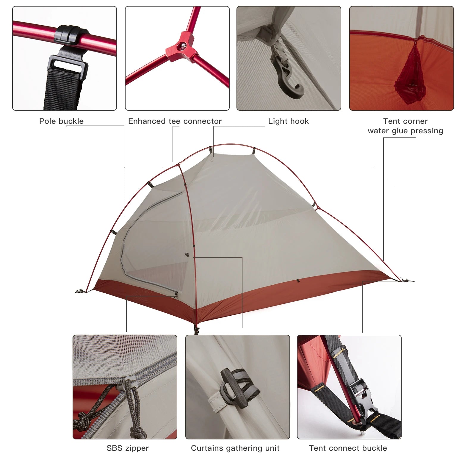 Nylon Waterproof Camping Tent Backpack