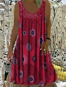 Digital printed off shoulder sexy camisole loose fitting dress lace casual dress  summer dress