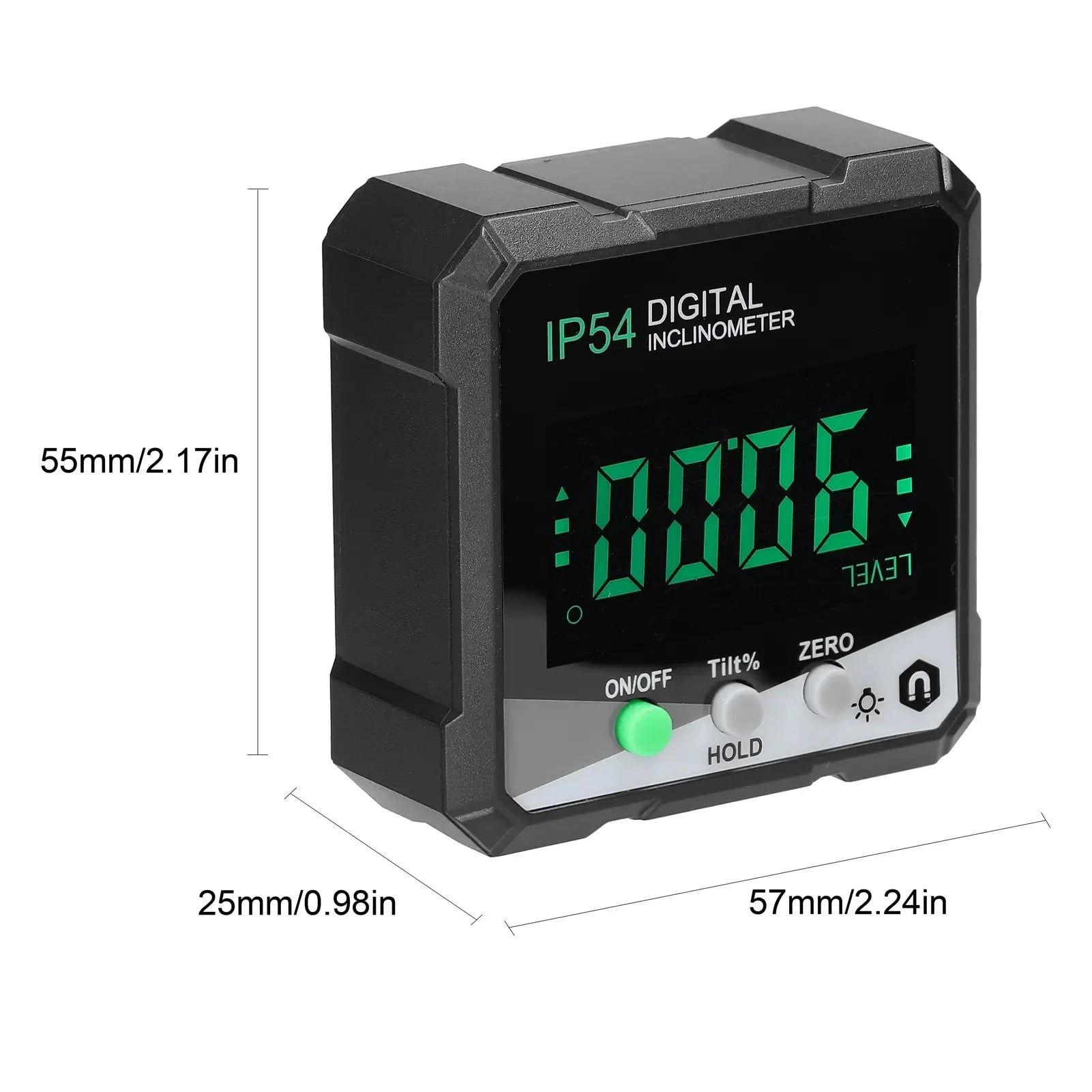 IP54 490° Digital Inclinometer Precision Measurement