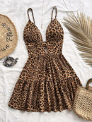 Women Sleeveless Backless Mini Dress
