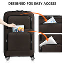 20 inch lightweight luggage with rotating wheels