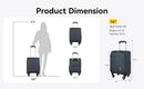 15 Inch Rolling Trolley Suitcase