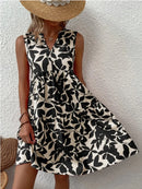 Women's Sleeveless Floral Print Dress