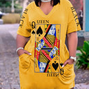 Women's Loose  Short Sleeved Summer Plus Size Dress