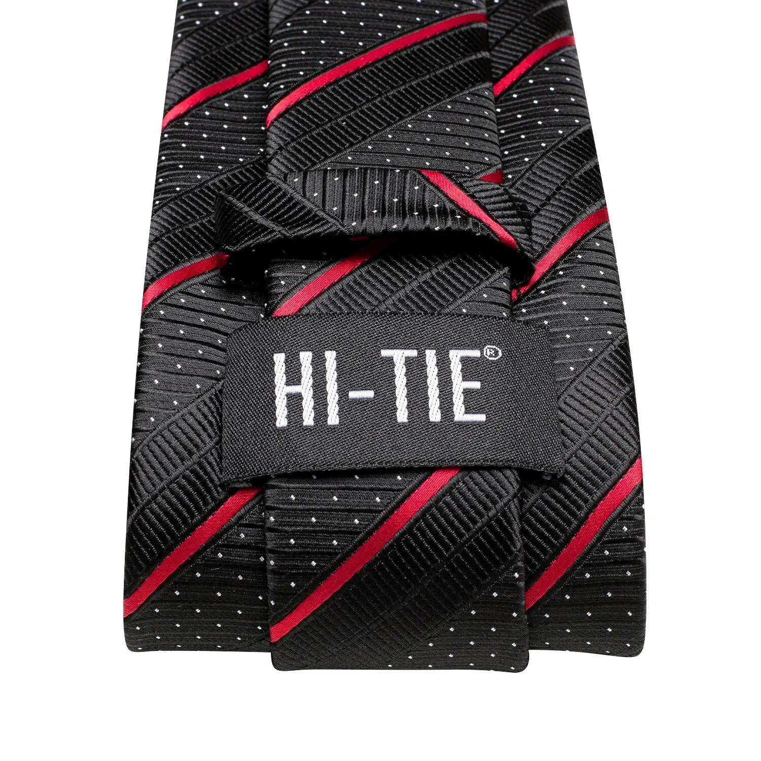 Hi-Tie Striped Black Red Gold Green Silk Wedding Tie For Men Handky Cufflink Gift Men Necktie Fashion Designer Business Party