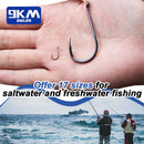 9KM Steel Fishing Hooks