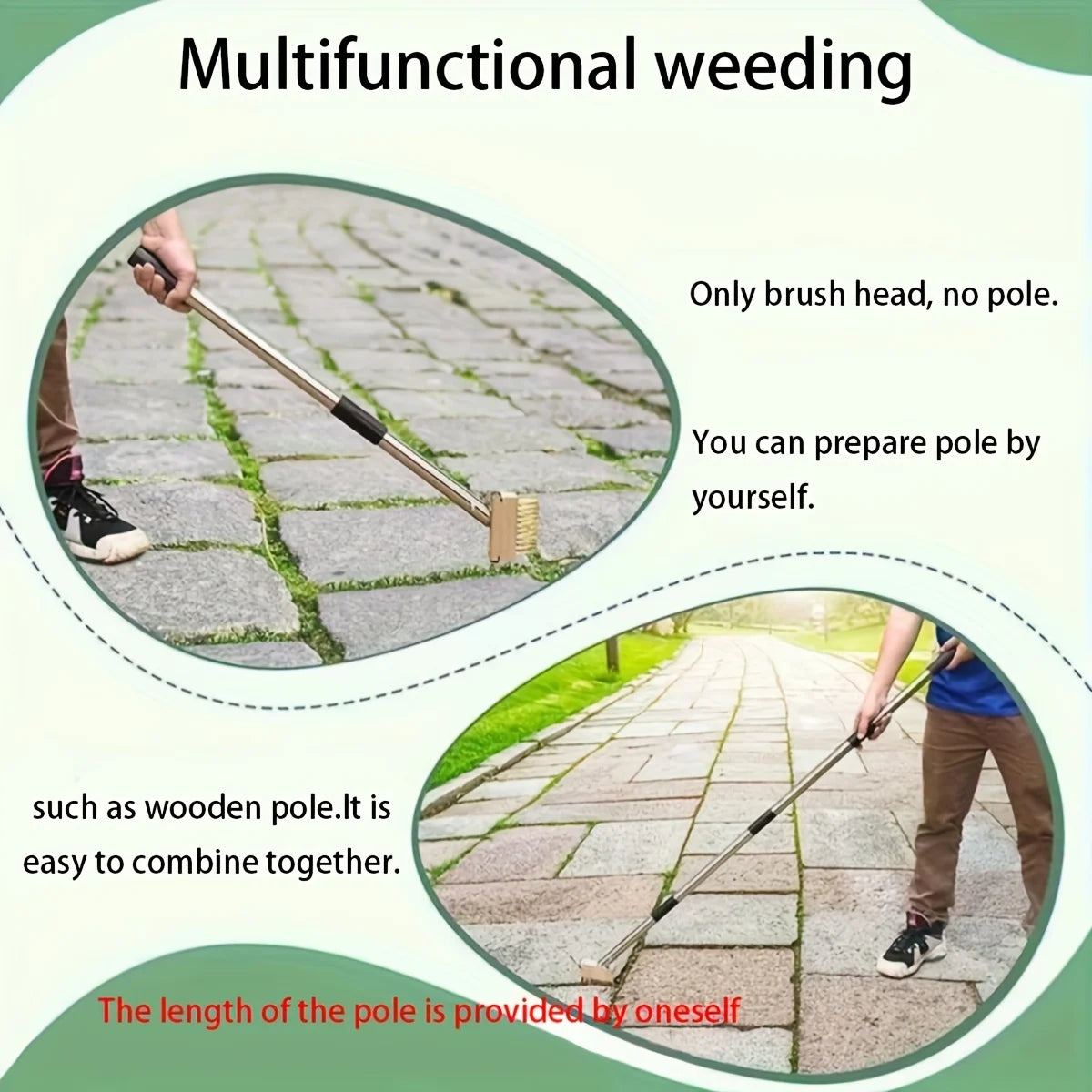 Adjustable manual weeding tool