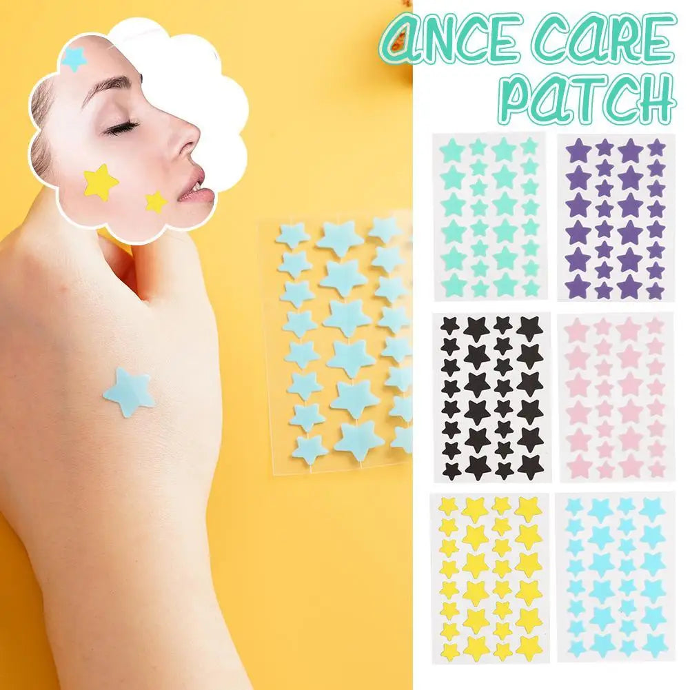 28Pcs Colorful Cute Star Shaped Acne Treatment Sticker