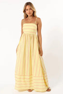 Spring And Summer Striped Vest Backless Large Swing New Dress For Women, Collarless And Sleeveless Oversized Swing Dress