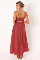 Spring And Summer Striped Vest Backless Large Swing New Dress For Women, Collarless And Sleeveless Oversized Swing Dress