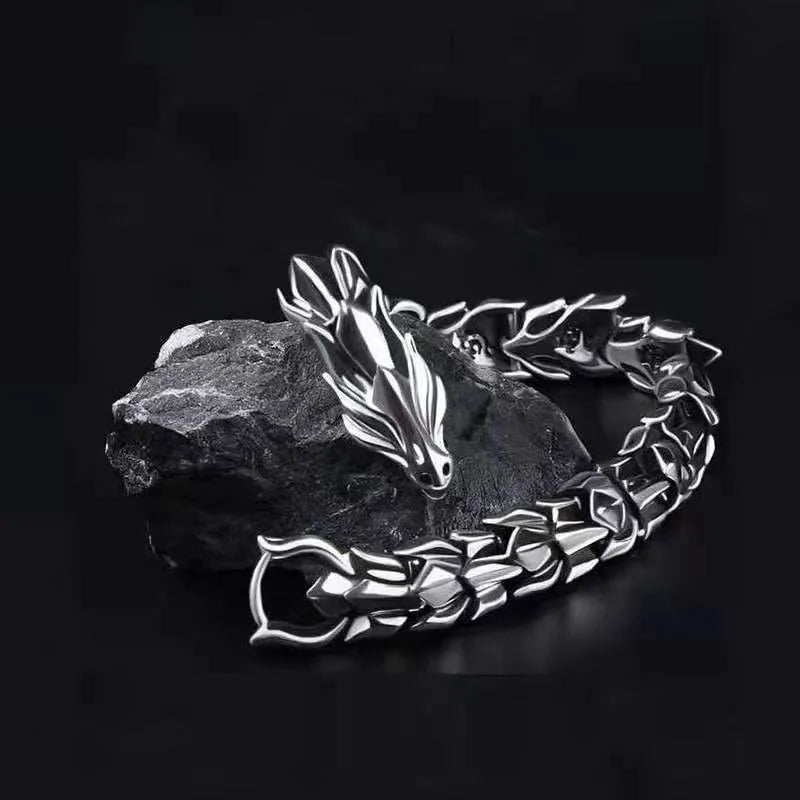 Hip Hop Punk Head Dragon Lin Bracelet