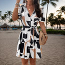 Floral Collared Button Shirt Dress