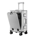 Aluminum Suitcase Front Opening Rolling Luggage