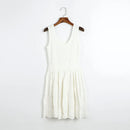 2025 Summer New in Pink Sleeveless Ribbed Knit Bodycon Mini Dress Versatile Work & Casual Outfit