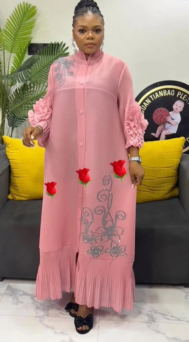 Women Lapel Flower Dress