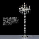 Meerosee Classic 7 Lights Crystal Floor Lamp