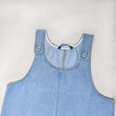 Women's Denim Dress Sexy Cool Strap Mini Dress Solid Color Sleeveless Pockets High Waist
