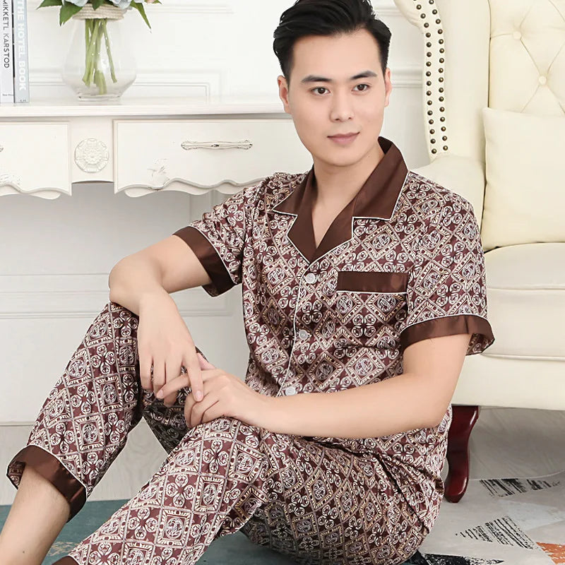 New Men Long Sleeve Short Sleeve Sleepwear