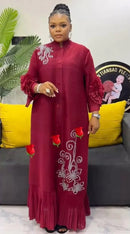 Women Lapel Flower Dress