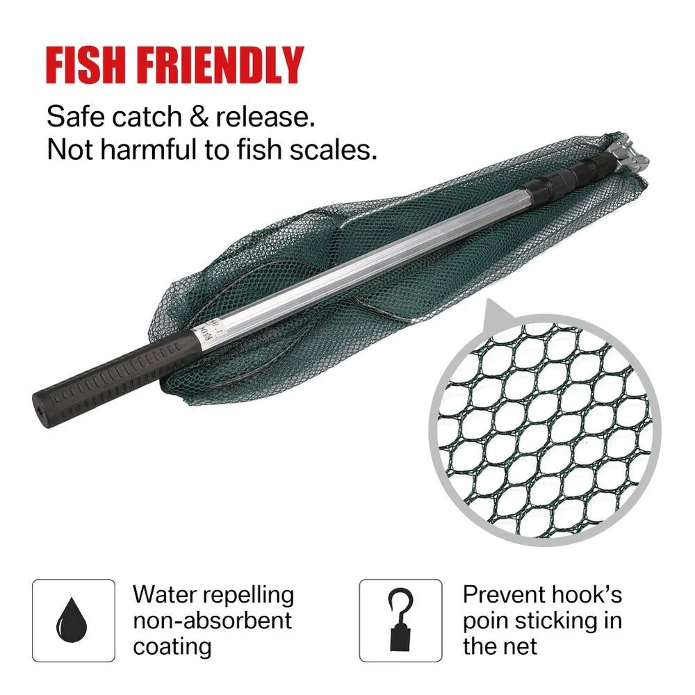 Telescopic Landing Net Folding Fishing Pole