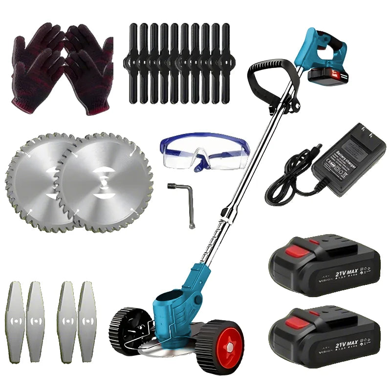 BLUE / US / two batteries|United States|Professional Mowers