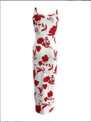 Gradient Printed Long Dress Summer New Women's Fashionable Printed Sexy Sleeveless Suspender Slim Fit Hip Hugging Long Dress
