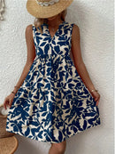 Women's Sleeveless Floral Print Dress