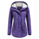 Women's Warm Hooded Parkas, Thick Plush Coats, Female Mid-Long Cotton Jacket, Winter Outwear, Big Size, S-5XL