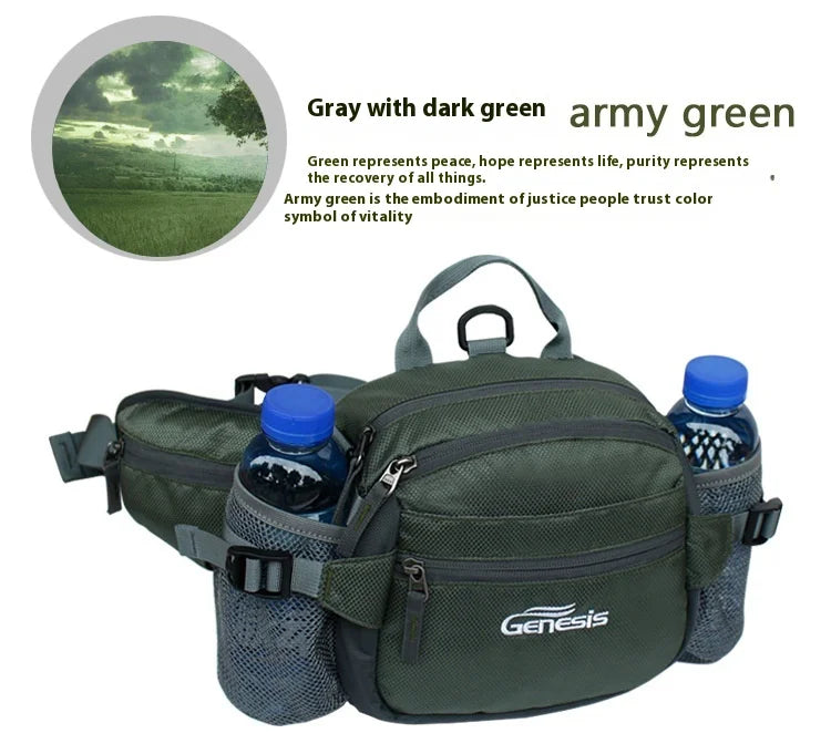 Bike Riding Cycling Running Fishing Hiking Waist Bag Fanny Pack Outdoor Belt Kettle Pouch Gym Sport Fitness Water Bottle Pocket