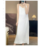 2025 New 100% Anti Wrinkle Mulberry Silk Strap Dress for Women's Summer New Loose Long Skirt