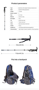 Outdoor Folding Portable Walking Hiking Telescopic Stick