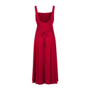 Women's Sleeveless Square Neck Back Lace Dress