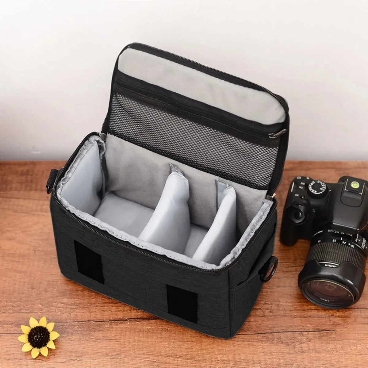 1PC Black Nylon DSLR Camera Bag