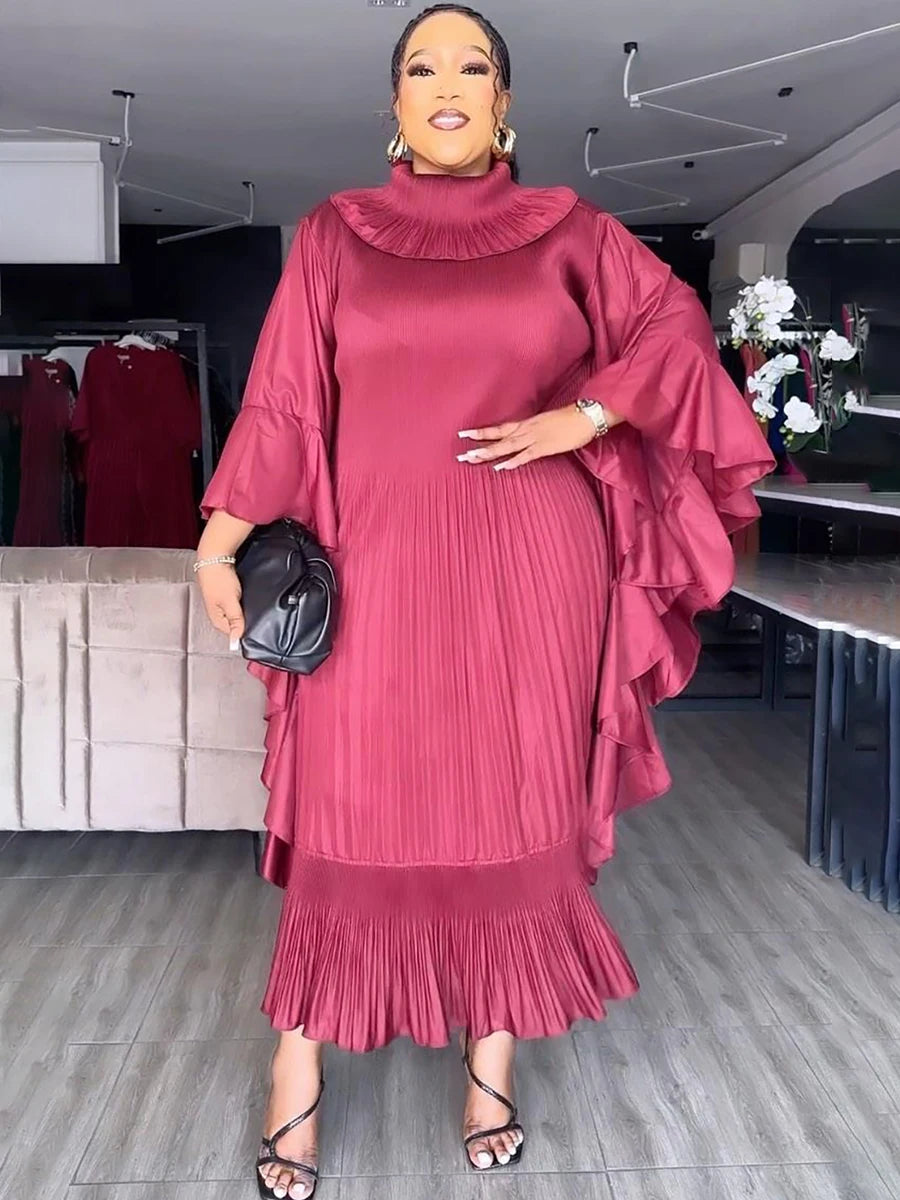Ruffle Sleeves Loose Dress