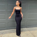 Summer Sleeveless Solid Skinny Bodycon Maxi