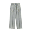 High street wide leg long pants