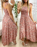 2022 New Independent Station Amazon Tank Splicing Printing Irregular Strapless Dress Large Quantity In Stock