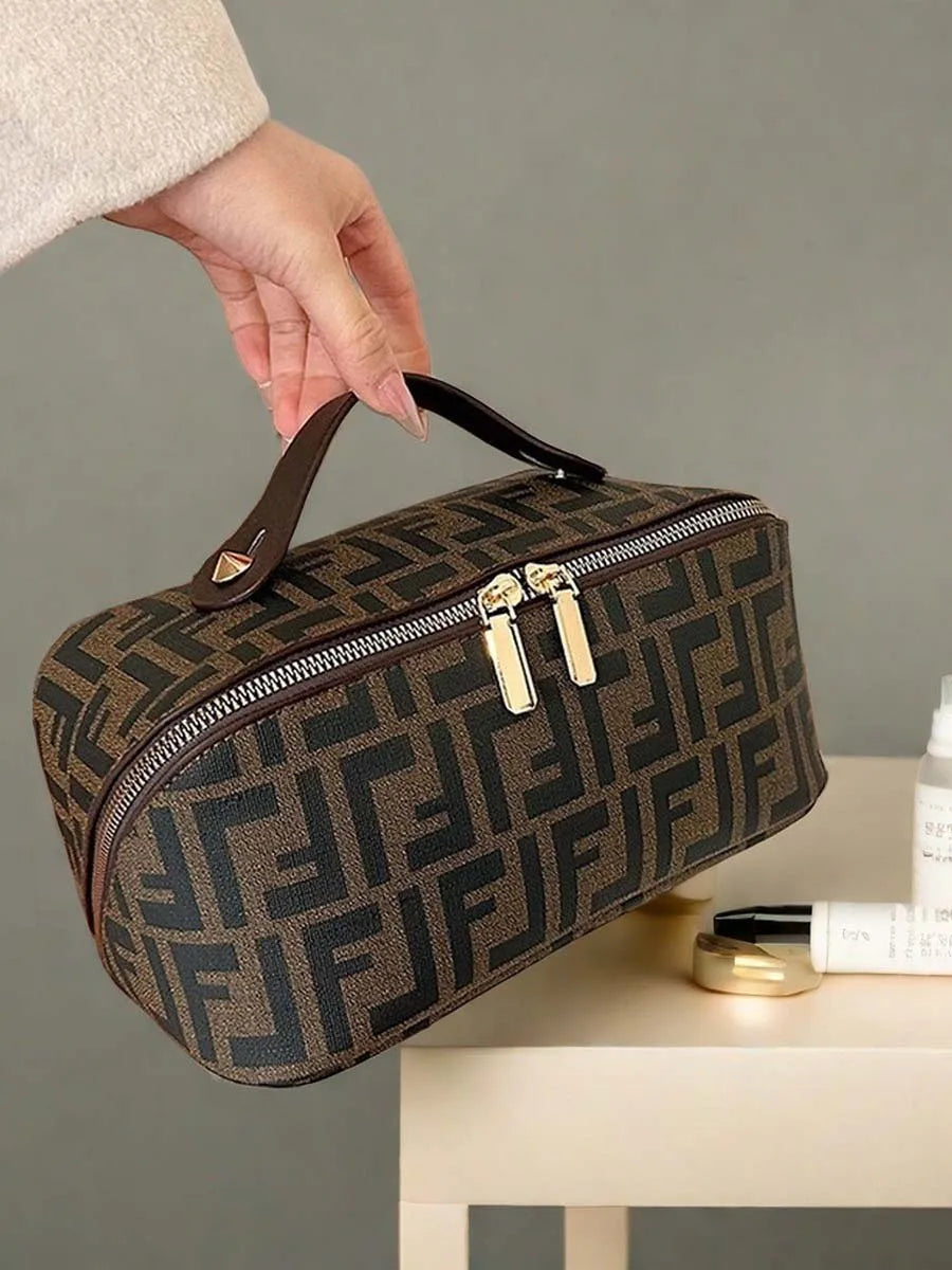 Makeup bag women's large capacity portable advanced sense network red new travel cosmetics division Carry a toiletry bag