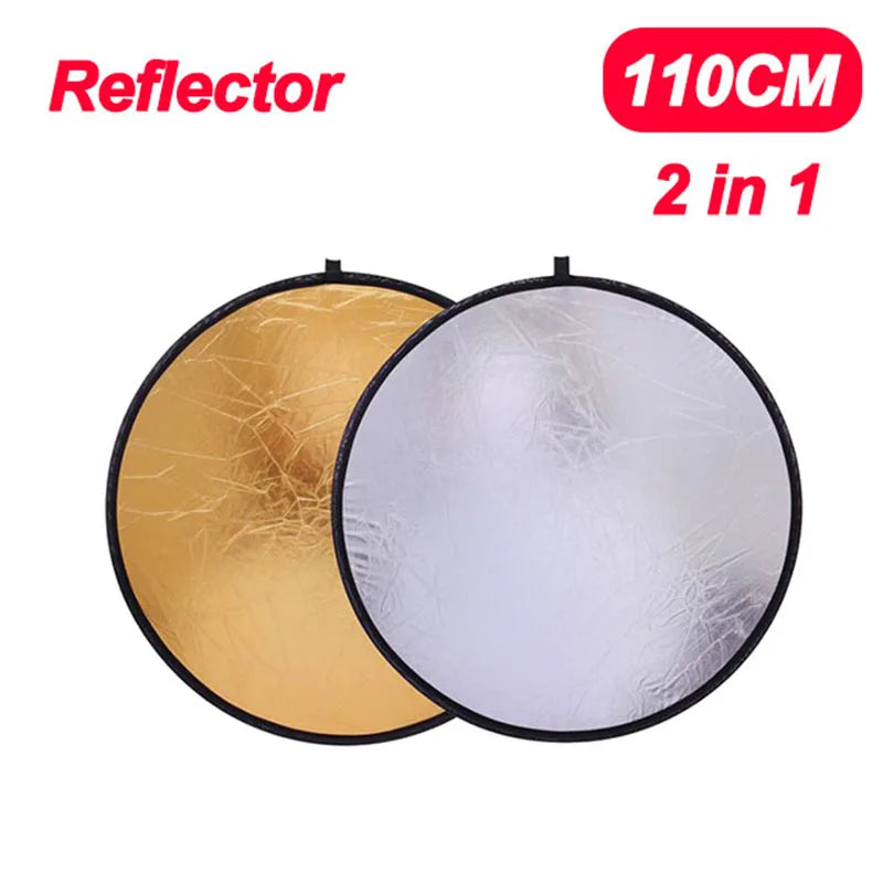 5 in 1 Round Reflectors Collapsible Photography Fill Light Batter Diffuser