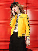 Yellow Winter coat for women short jackets for women Women's Long Sleeve coat Woman clothing Women's top