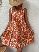 Women's Sleeveless Floral Print Dress