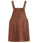New Women's Suspender Skirt Corduroy Spring and Autumn Fashion Pocket Strap Adjustable Casual Strap Short Dress