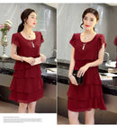 Women Ruffle Short Sleeve Dress